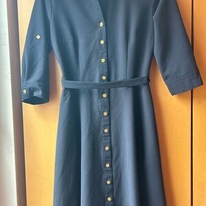 Elegant Black Button-Up Dress